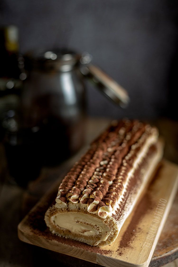 Brazo Gitano de Tiramisú. El Dulce Objetivo. Blog dedicado a la repostería y los dulces.